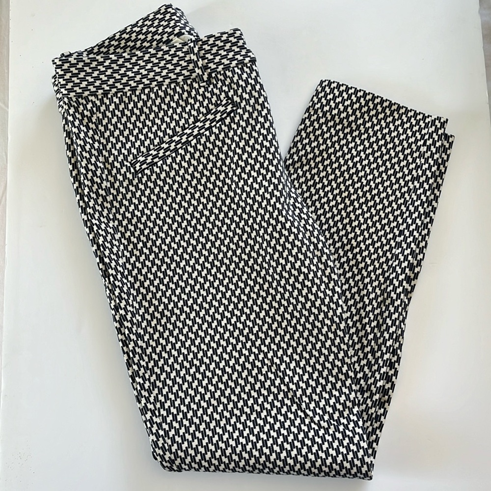 Gap Black & White Pattern Skinny Mid-Rise Stretch Ankle Pants, Women's US 6R
